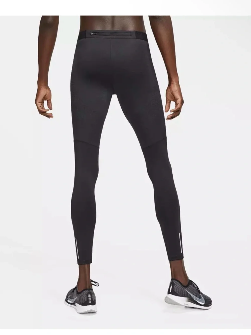 Nike Men’s Black Performance Tights with White Swoosh